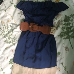 Blue Strapless Dress